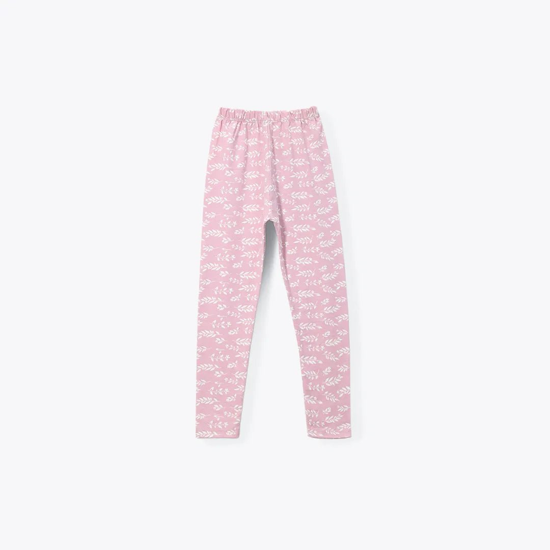 Soft Pink Floral Leggings